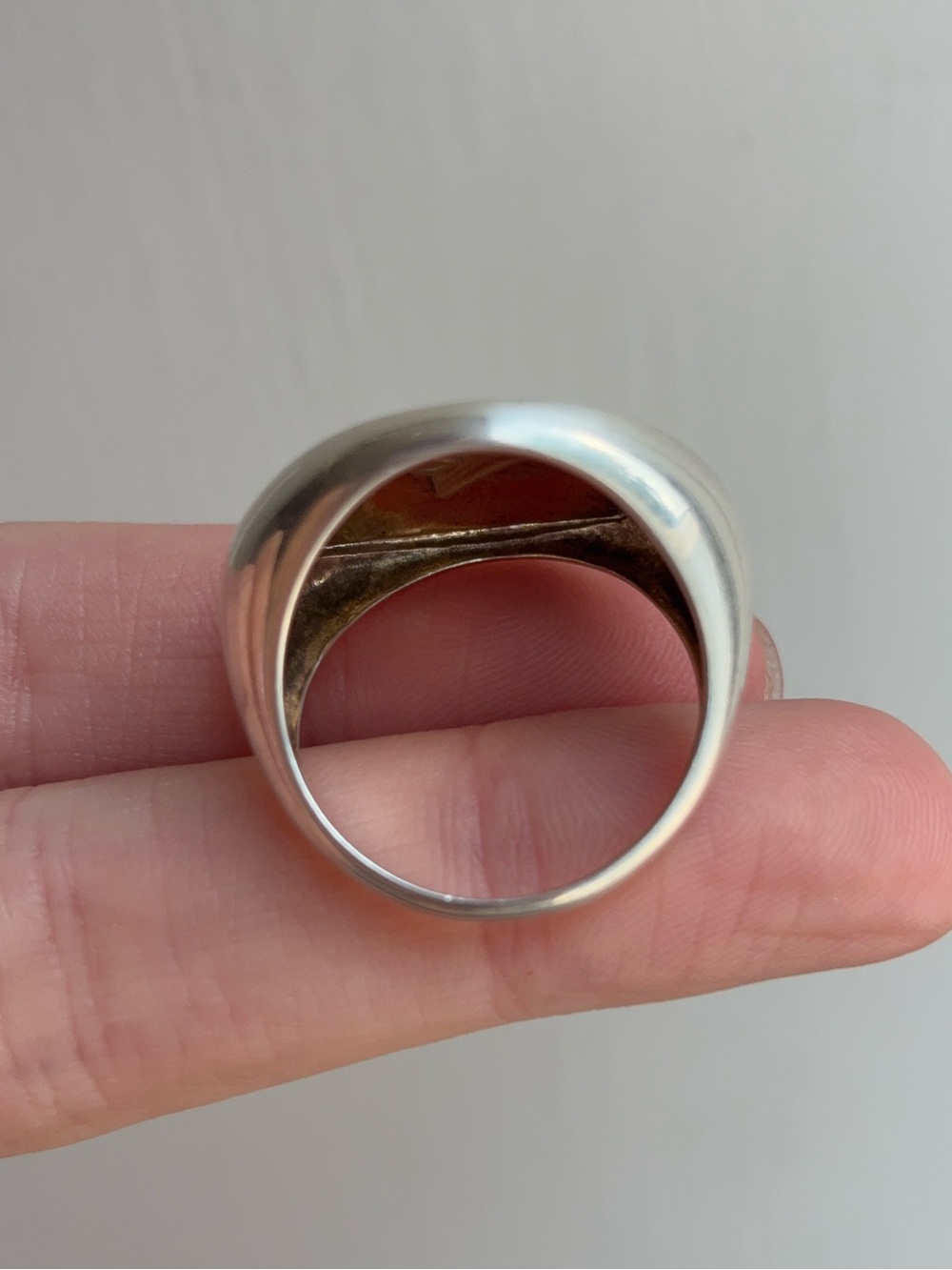 Retired Silpada Sterling Silver Bronze Two Tone Wood Grain Timber Ring - Picture 5 of 10